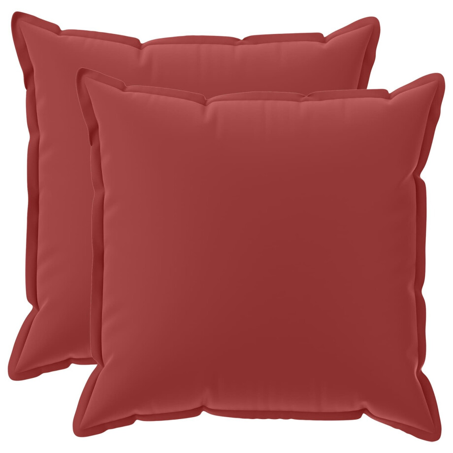 vidaXL Kussensloop 2 st HOUTEN Wijnrood 55 x 55 cm Polyester vidaXL Kussensloop 2 st HOUTEN Wijnrood 55 x 55 cm Polyester afbeelding 1
