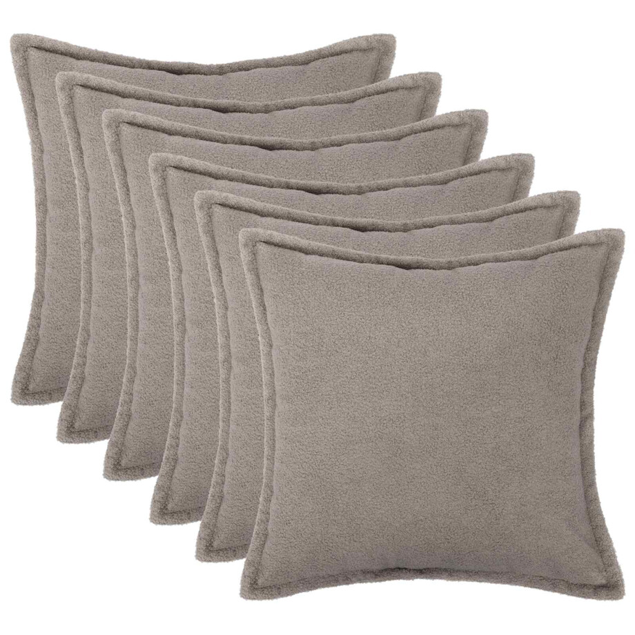 vidaXL Kussensloop 6 pcs HOUTEN Lichtgrijs 70 x 70 cm Bouclé vidaXL Kussensloop 6 pcs HOUTEN Lichtgrijs 70 x 70 cm Bouclé afbeelding 1