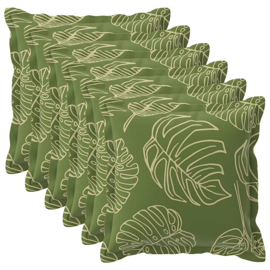 vidaXL Kussensloop 6 st HOUTEN Bladontwerp 70 x 70 cm Polyester vidaXL Kussensloop 6 st HOUTEN Bladontwerp 70 x 70 cm Polyester afbeelding 1