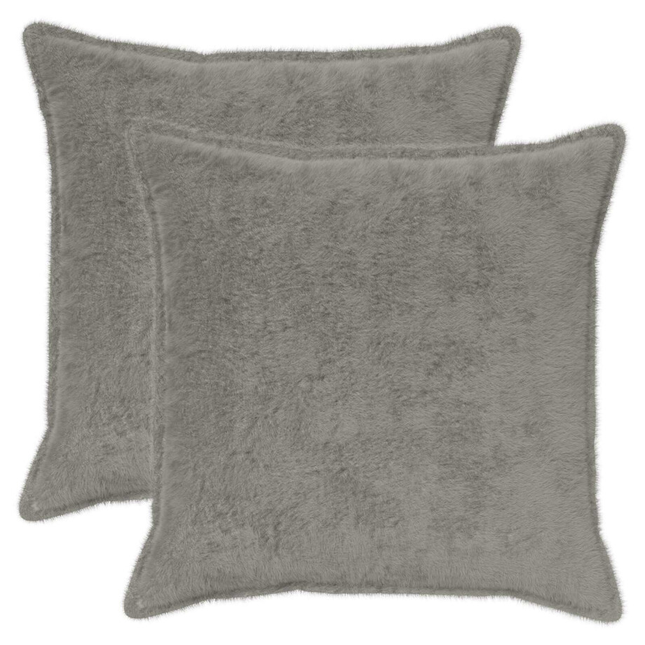 vidaXL Kussensloop 2 st HOUTEN Lichtgrijs 70 x 70 cm Nep Konijnenbont vidaXL Kussensloop 2 st HOUTEN Lichtgrijs 70 x 70 cm Nep Konijnenbont afbeelding 1