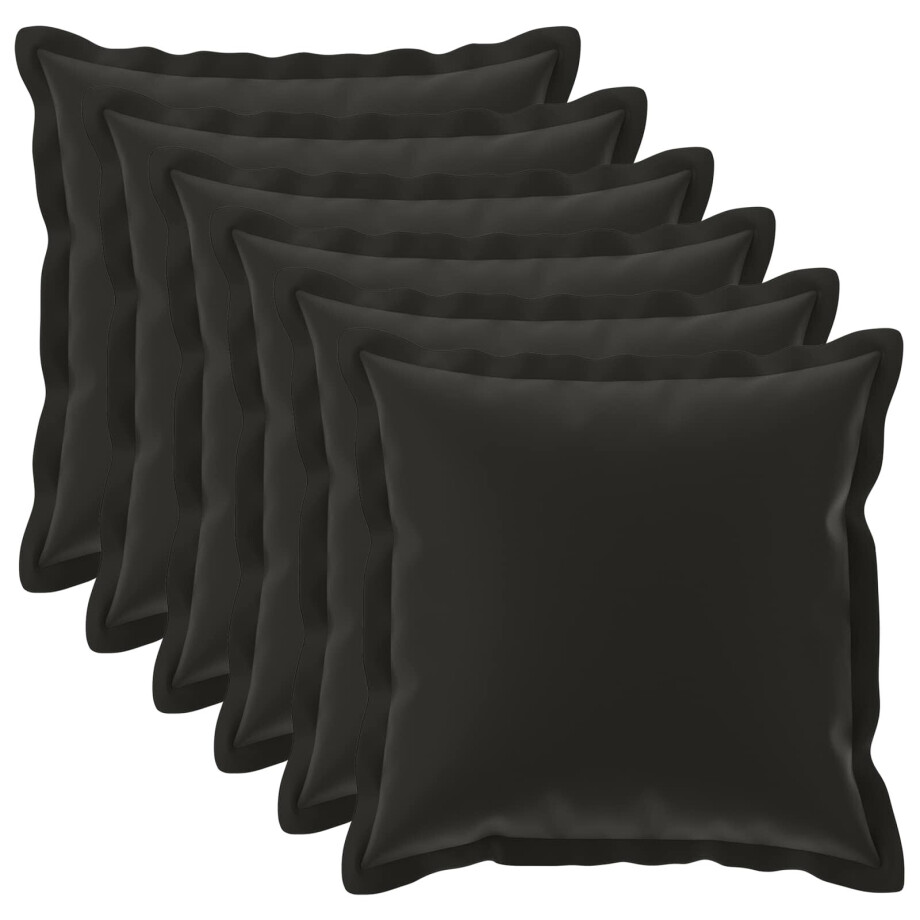 vidaXL Kussensloop 6 st HOUTEN Meerkleurig 80 x 80 cm Polyester afbeelding 1