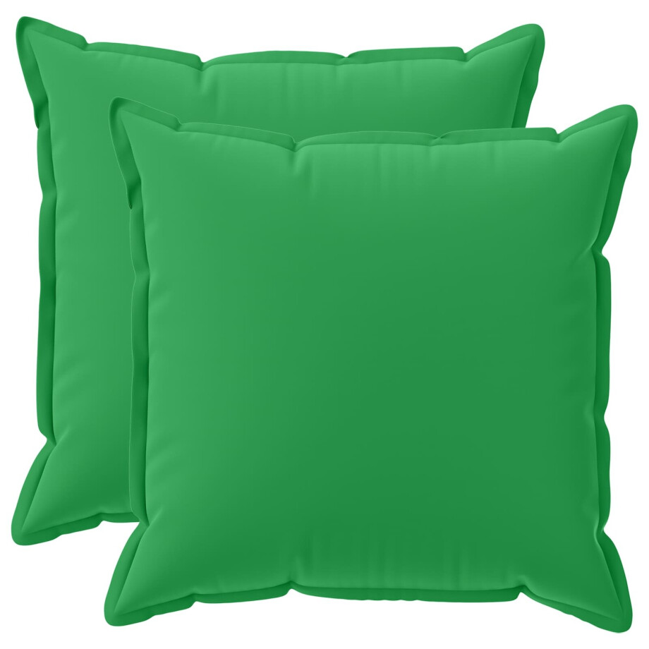 vidaXL Kussensloop 2 st HOUTEN Groen 80 x 80 cm Polyester vidaXL Kussensloop 2 st HOUTEN Groen 80 x 80 cm Polyester afbeelding 1