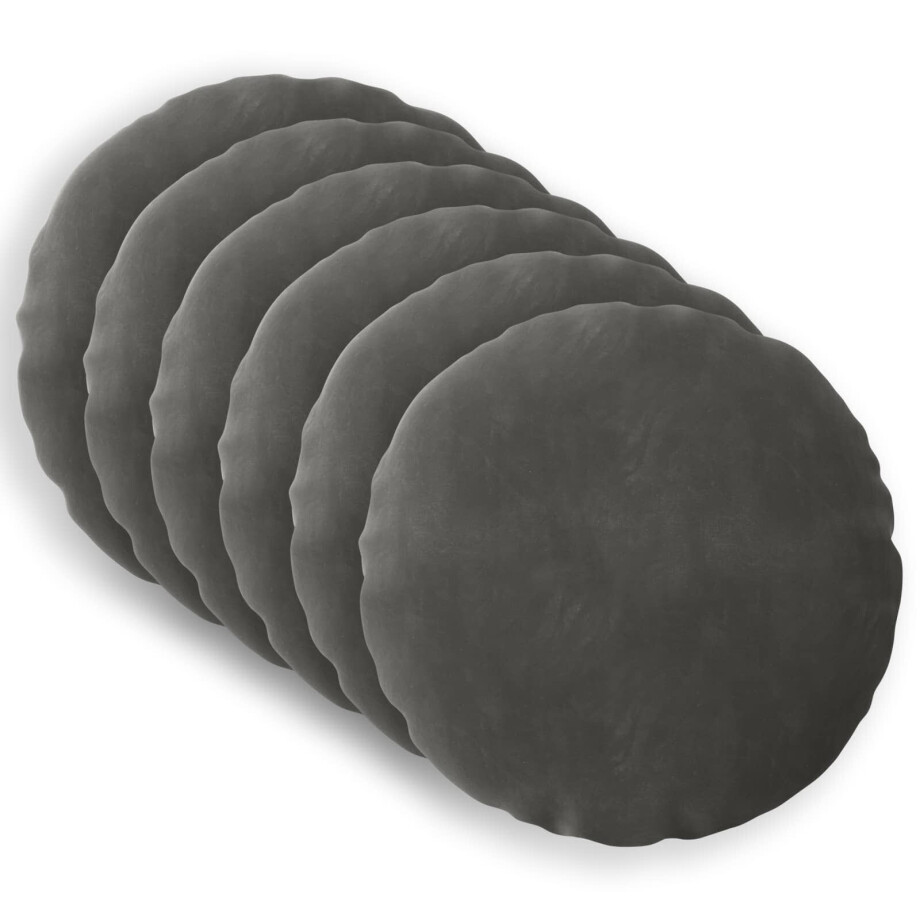 vidaXL Kussensloop 6 pcs HEERLEN Donkergrijs Ø 30 cm Fluweel vidaXL Kussensloop 6 pcs HEERLEN Donkergrijs Ø 30 cm Fluweel afbeelding 1