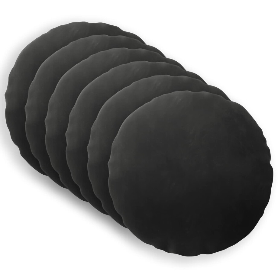 vidaXL Kussensloop 6 pcs HEERLEN Zwart Ø 30 cm Fluweel vidaXL Kussensloop 6 pcs HEERLEN Zwart Ø 30 cm Fluweel afbeelding 1