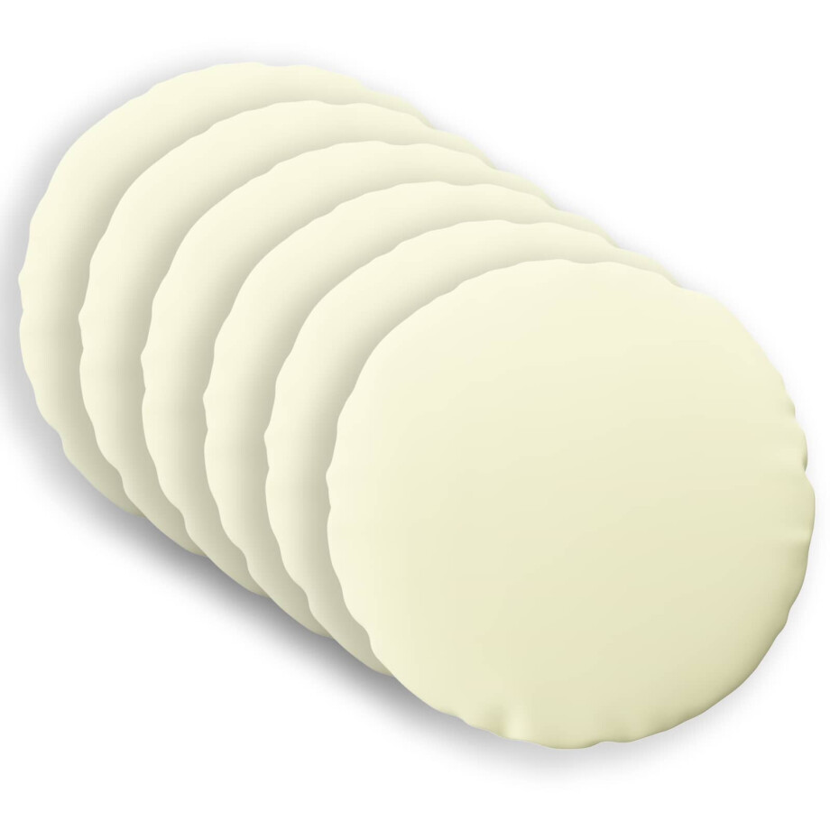 vidaXL Kussensloop 6 pcs HEERLEN Crèmekleurig Ø 30 cm Polyester afbeelding 1