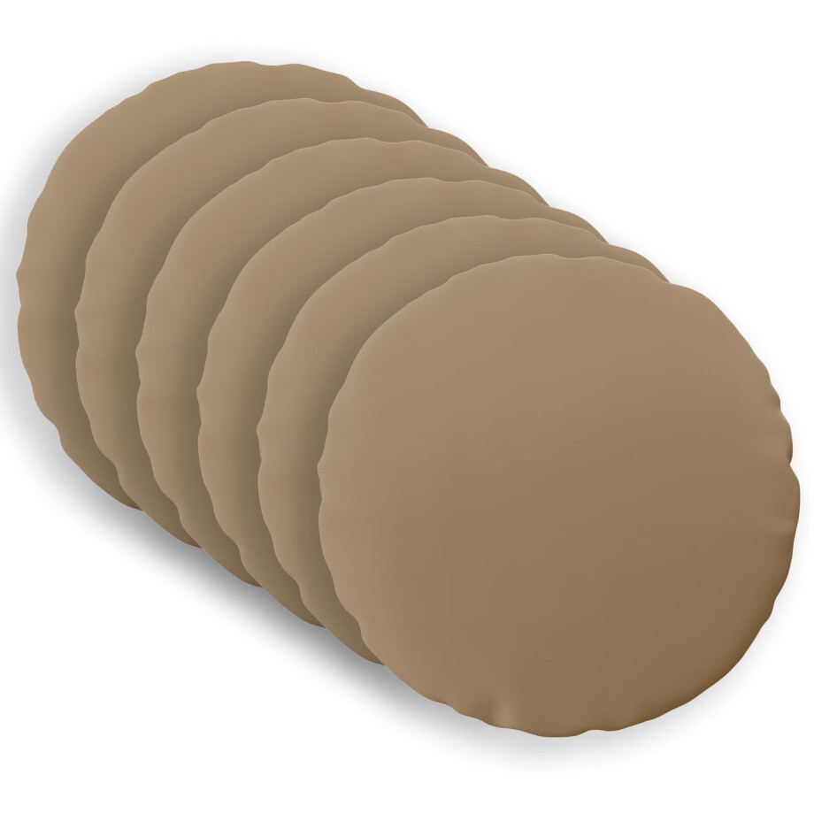 vidaXL Kussensloop 6 st HEERLEN Taupe Ø 30 cm Polyester vidaXL Kussensloop 6 st HEERLEN Taupe Ø 30 cm Polyester afbeelding 1