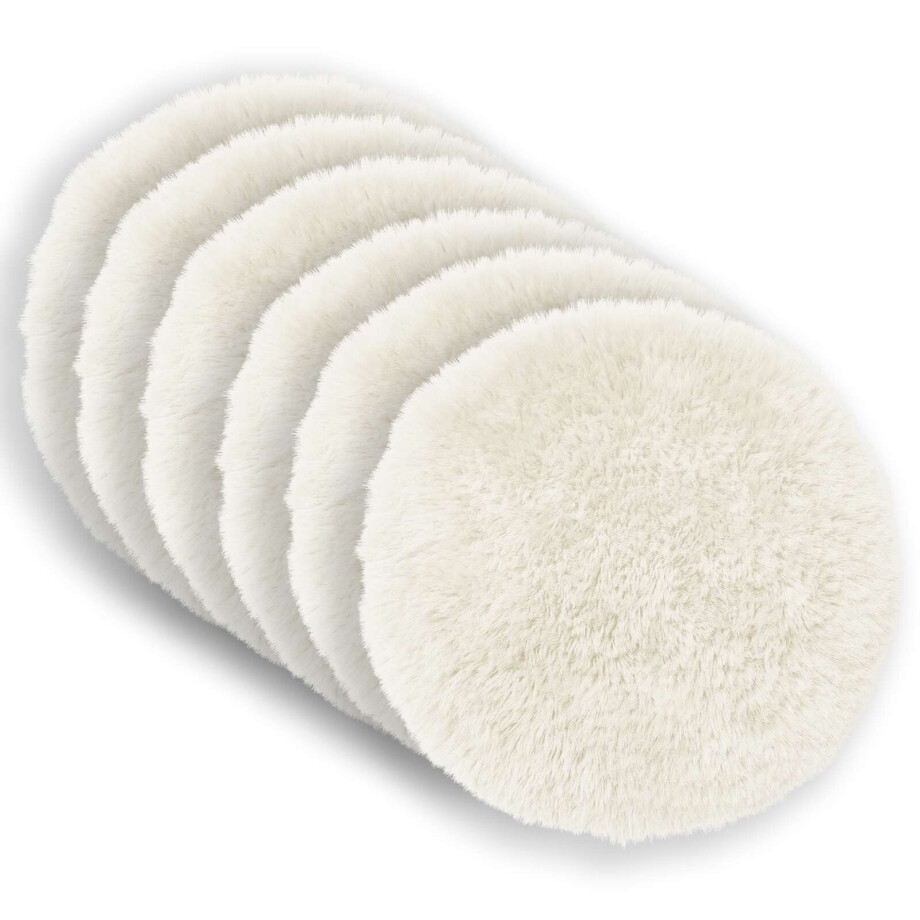 vidaXL Kussensloop 6 pcs HEERLEN Wit Ø 30 cm PV Fleece vidaXL Kussensloop 6 pcs HEERLEN Wit Ø 30 cm PV Fleece afbeelding 1