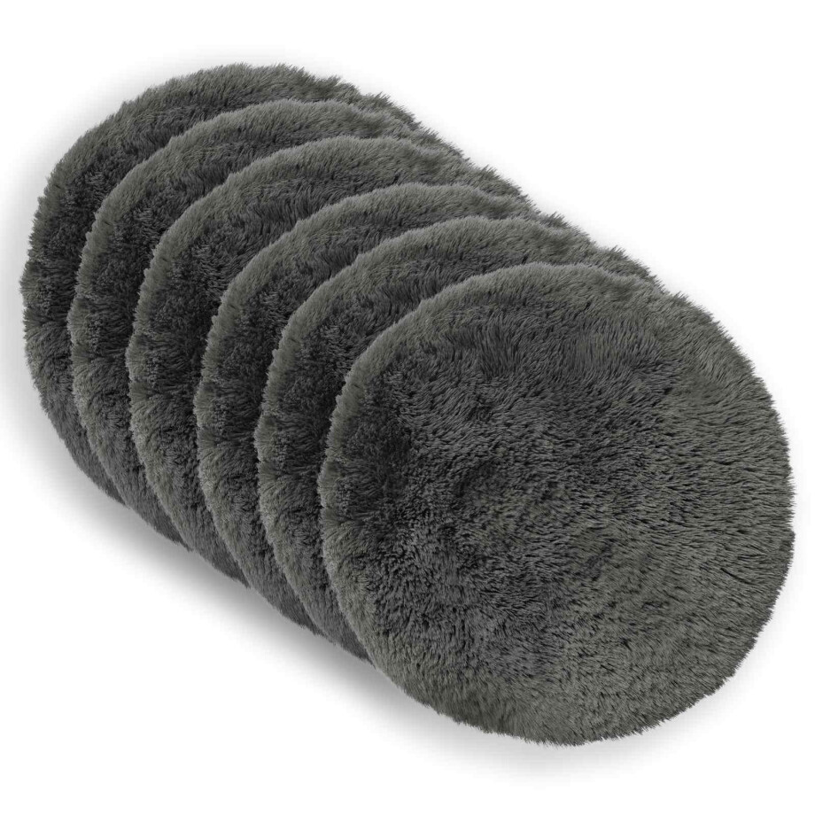 vidaXL Kussensloop 6 pcs HEERLEN Lichtgrijs Ø 30 cm PV Fleece vidaXL Kussensloop 6 pcs HEERLEN Lichtgrijs Ø 30 cm PV Fleece afbeelding 1