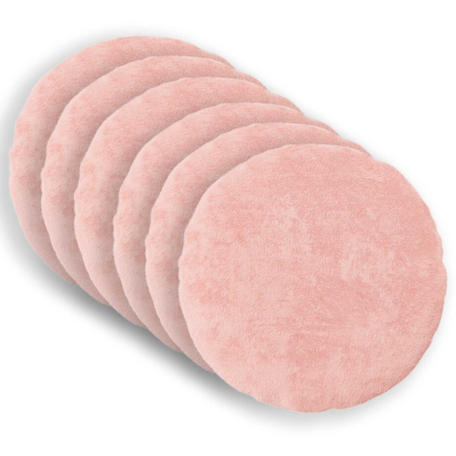 vidaXL Kussensloop 6 st HEERLEN Roze Ø 30 cm Nep Konijnenbont vidaXL Kussensloop 6 st HEERLEN Roze Ø 30 cm Nep Konijnenbont afbeelding 1