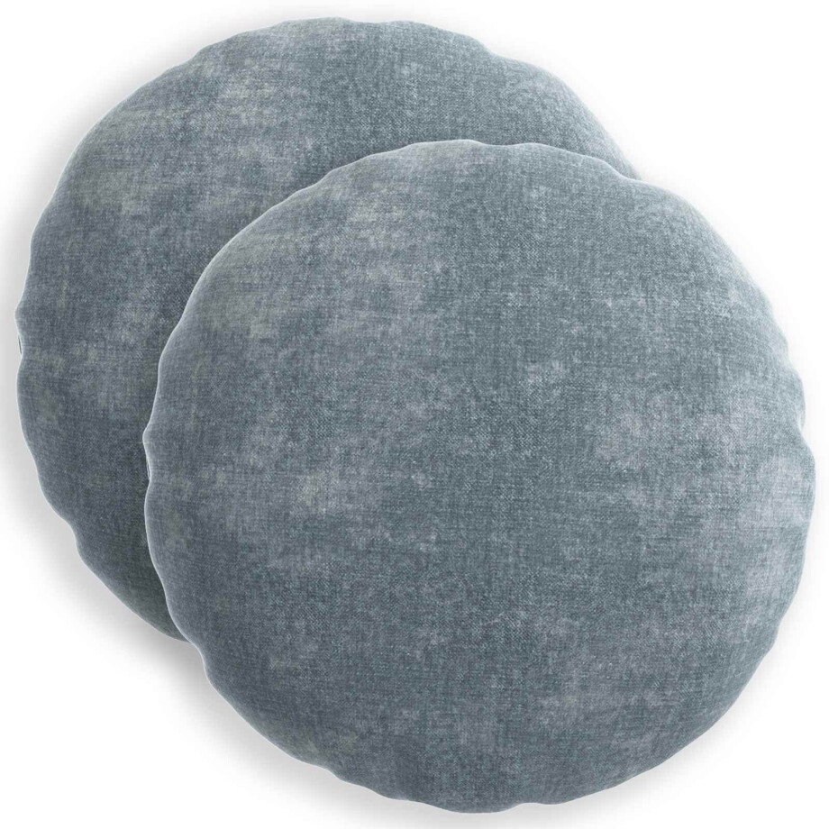 vidaXL Kussensloop 2 st HEERLEN Lichtblauw Ø 40 cm Chenille Stof vidaXL Kussensloop 2 st HEERLEN Lichtblauw Ø 40 cm Chenille Stof afbeelding 1