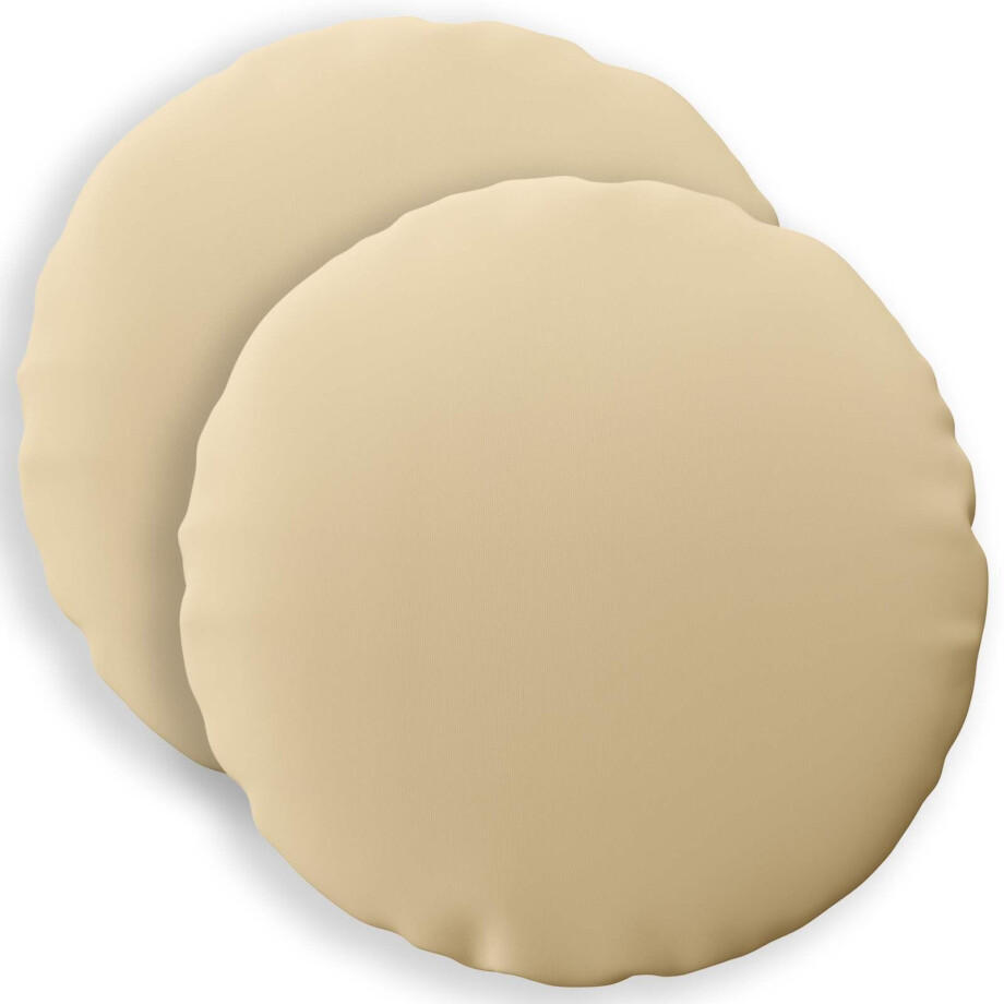 vidaXL Kussensloop 2 pcs HEERLEN Beige Ø 40 cm Polyester afbeelding 1