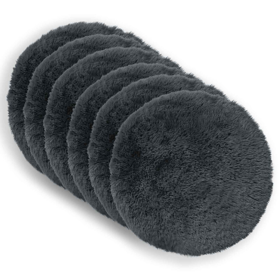 vidaXL Kussensloop 6 pcs HEERLEN Antracietkleurig Ø 40 cm PV Fleece vidaXL Kussensloop 6 pcs HEERLEN Antracietkleurig Ø 40 cm PV Fleece afbeelding 1