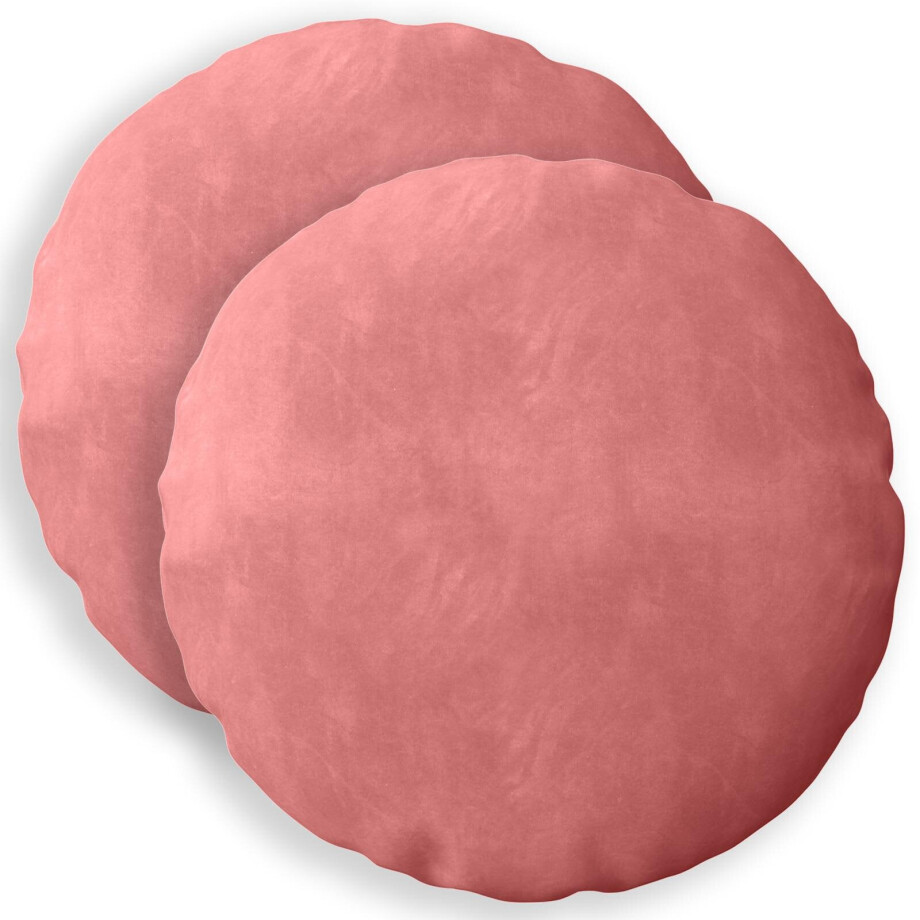 vidaXL Kussensloop 2 pcs HEERLEN Roze Ø 50 cm Fluweel vidaXL Kussensloop 2 pcs HEERLEN Roze Ø 50 cm Fluweel afbeelding 1