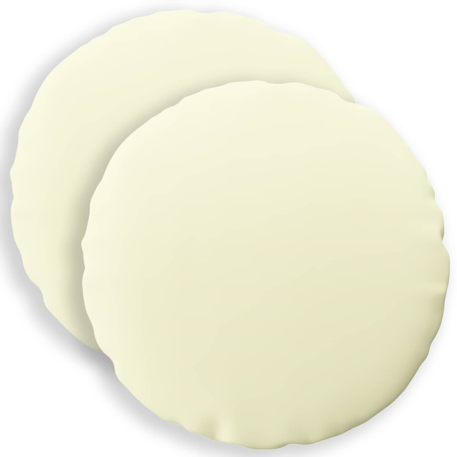 vidaXL Kussensloop 2 pcs HEERLEN Crèmekleurig Ø 50 cm Polyester afbeelding 1