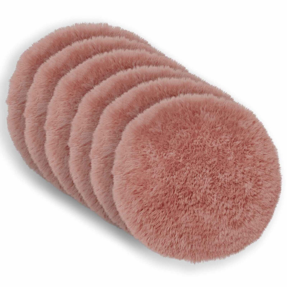 vidaXL Kussensloop 6 pcs HEERLEN Roze Ø 50 cm PV Fleece vidaXL Kussensloop 6 pcs HEERLEN Roze Ø 50 cm PV Fleece afbeelding 1