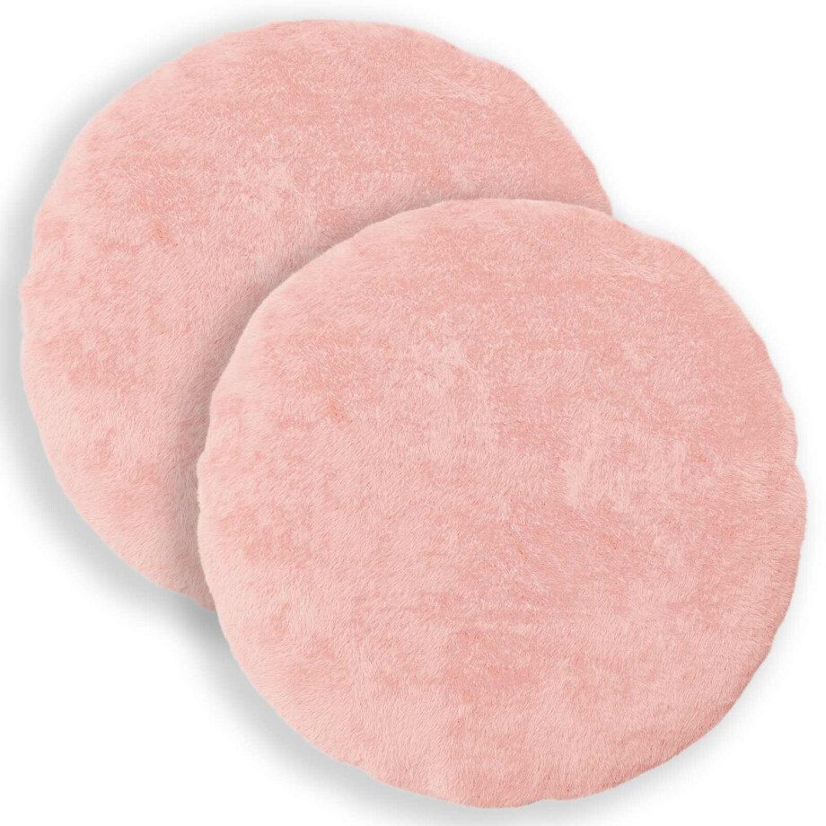 vidaXL Kussensloop 2 st HEERLEN Roze Ø 50 cm Nep Konijnenbont vidaXL Kussensloop 2 st HEERLEN Roze Ø 50 cm Nep Konijnenbont afbeelding 1