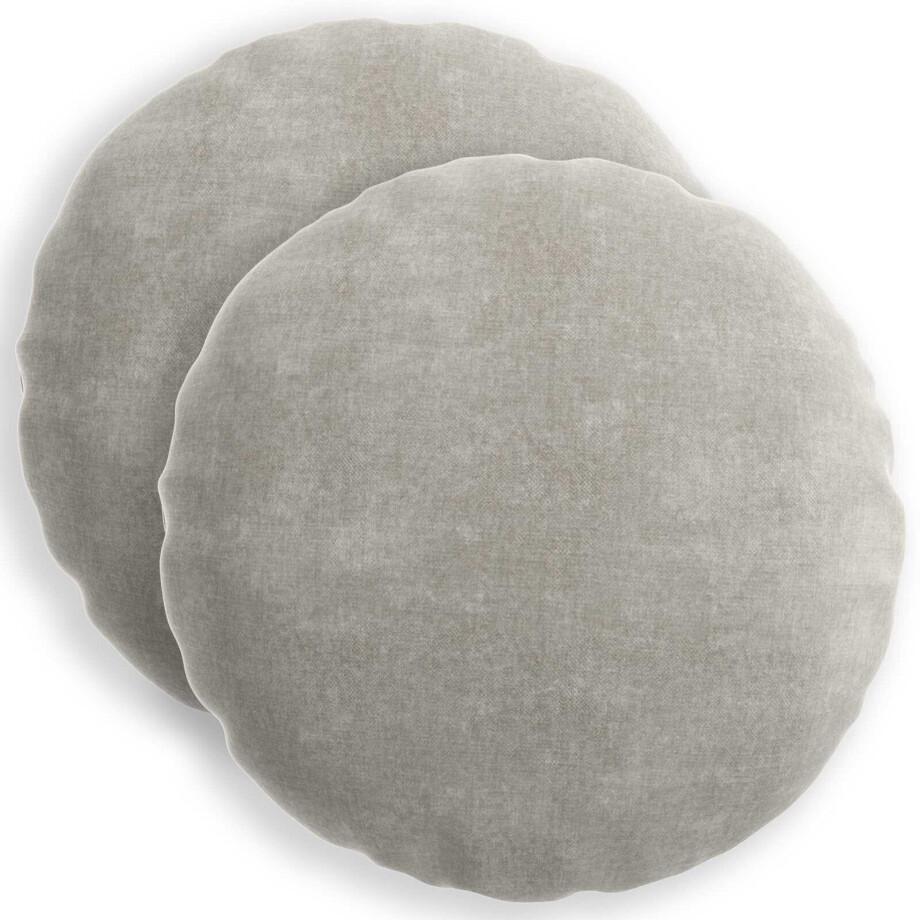 vidaXL Kussensloop 2 st HEERLEN Lichtgrijs Ø 60 cm Chenille Stof vidaXL Kussensloop 2 st HEERLEN Lichtgrijs Ø 60 cm Chenille Stof afbeelding 1
