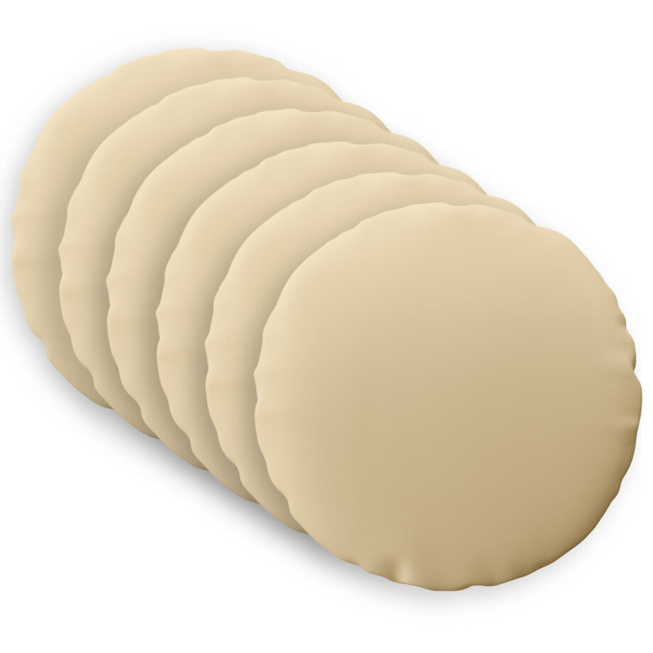 vidaXL Kussensloop 6 pcs HEERLEN Beige Ø 60 cm Polyester afbeelding 1