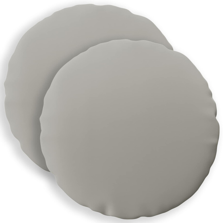 vidaXL Kussensloop 2 pcs HEERLEN Grijs Ø 60 cm Polyester afbeelding 1