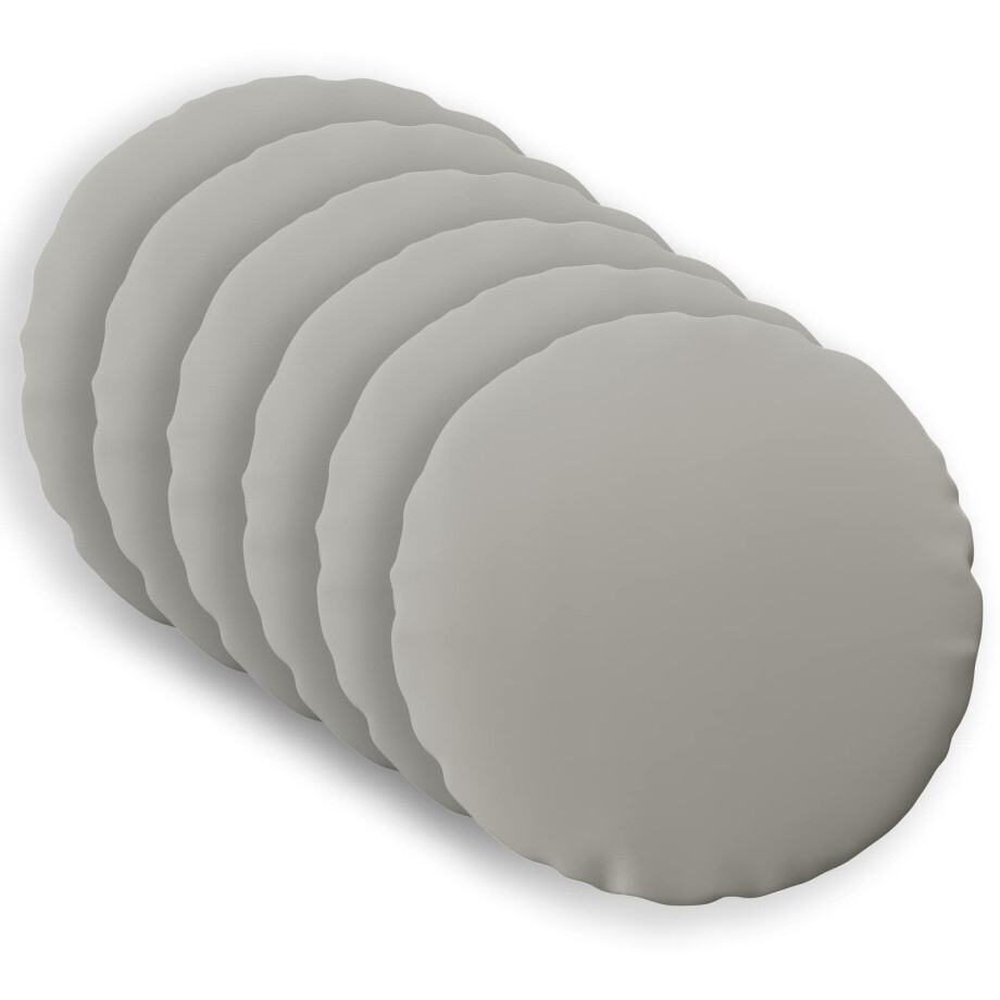 vidaXL Kussensloop 6 pcs HEERLEN Grijs Ø 60 cm Polyester vidaXL Kussensloop 6 pcs HEERLEN Grijs Ø 60 cm Polyester afbeelding 1