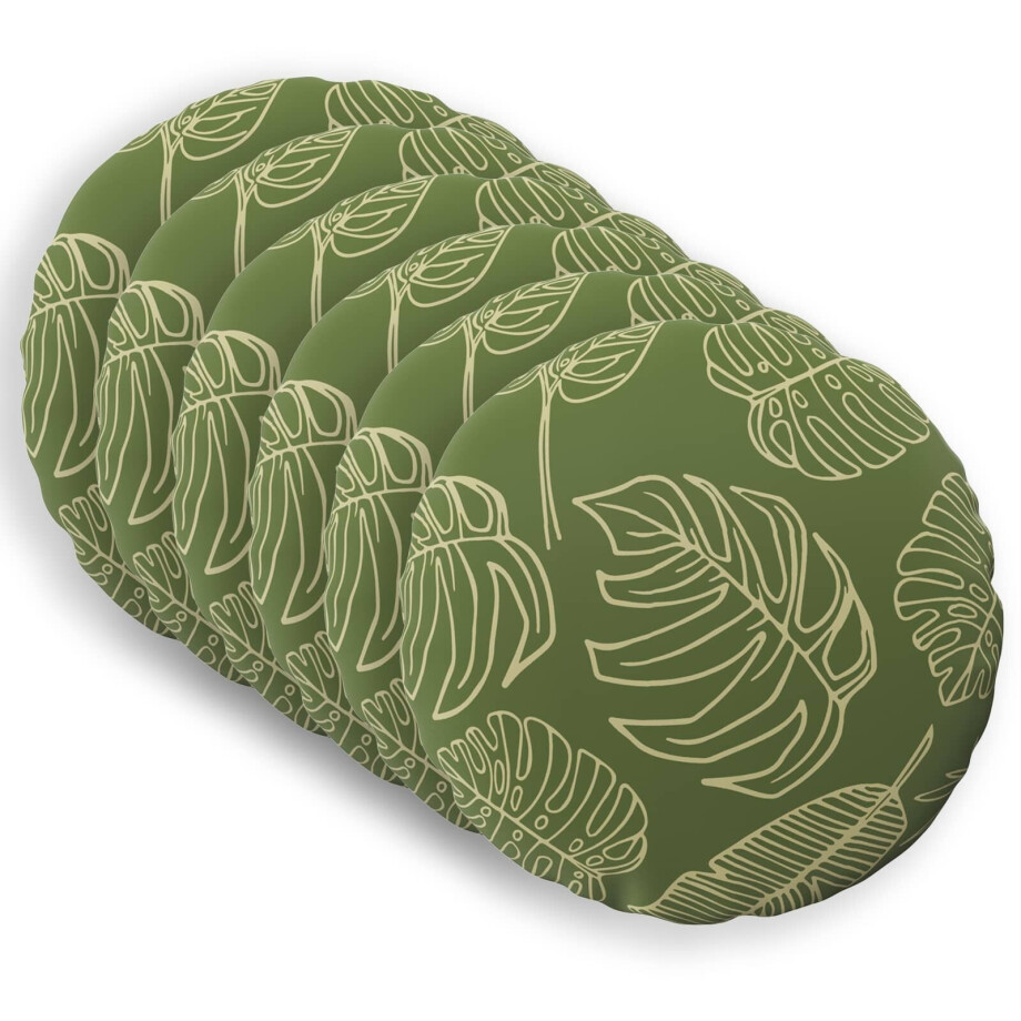 vidaXL Kussensloop 6 pcs HEERLEN Bladontwerp Ø 60 cm Polyester vidaXL Kussensloop 6 pcs HEERLEN Bladontwerp Ø 60 cm Polyester afbeelding 1