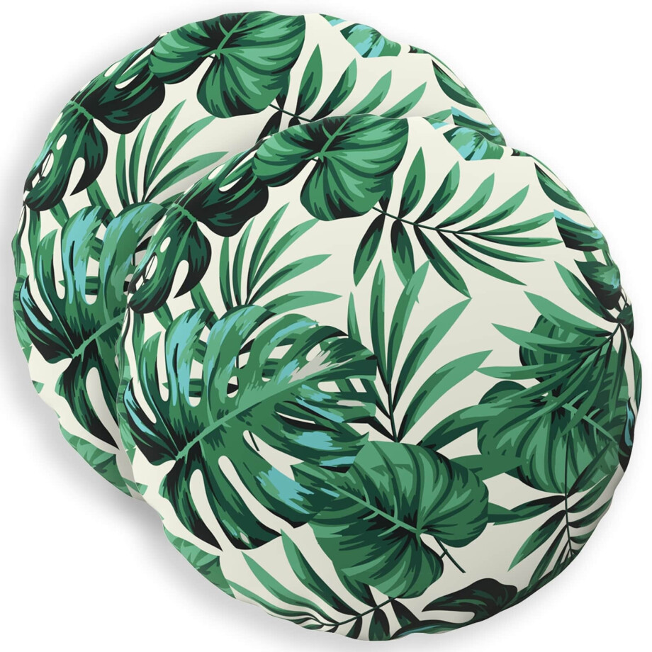 vidaXL Kussensloop 2 pcs HEERLEN Bladpatroon Ø 60 cm Polyester vidaXL Kussensloop 2 pcs HEERLEN Bladpatroon Ø 60 cm Polyester afbeelding 1