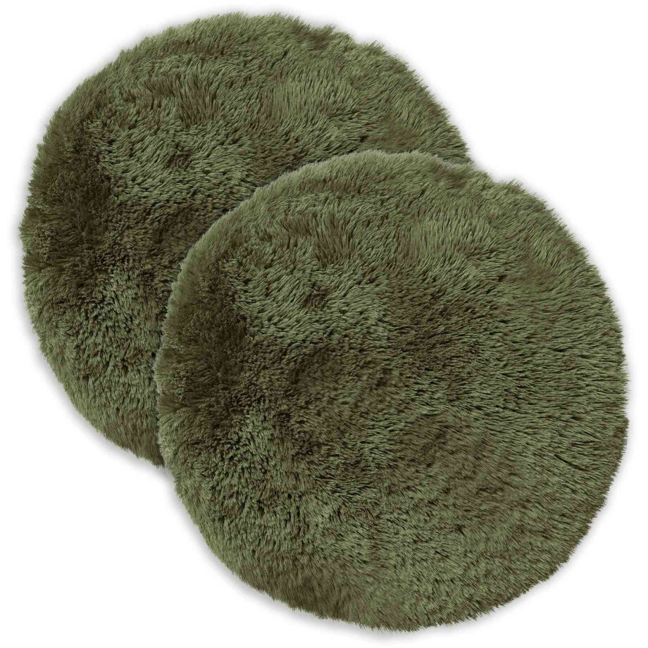 vidaXL Kussensloop 2 pcs HEERLEN Groen Ø 60 cm PV Fleece vidaXL Kussensloop 2 pcs HEERLEN Groen Ø 60 cm PV Fleece afbeelding 1
