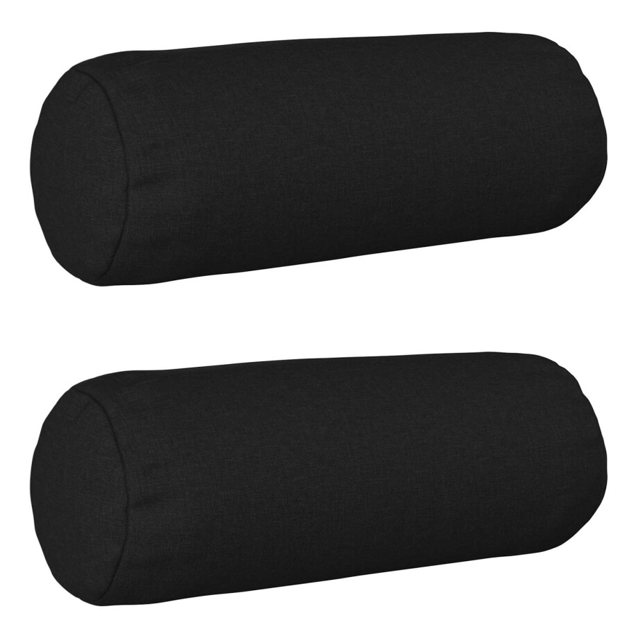 vidaXL Kussensloop 2 pcs HEERLEN Zwart Ø 15 x 40 cm vidaXL Kussensloop 2 pcs HEERLEN Zwart Ø 15 x 40 cm afbeelding 1