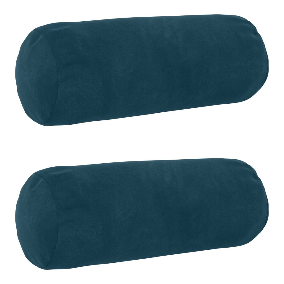 vidaXL Kussensloop 2 pcs HEERLEN Blauw Ø 15 x 40 cm Fluweel vidaXL Kussensloop 2 pcs HEERLEN Blauw Ø 15 x 40 cm Fluweel afbeelding 1