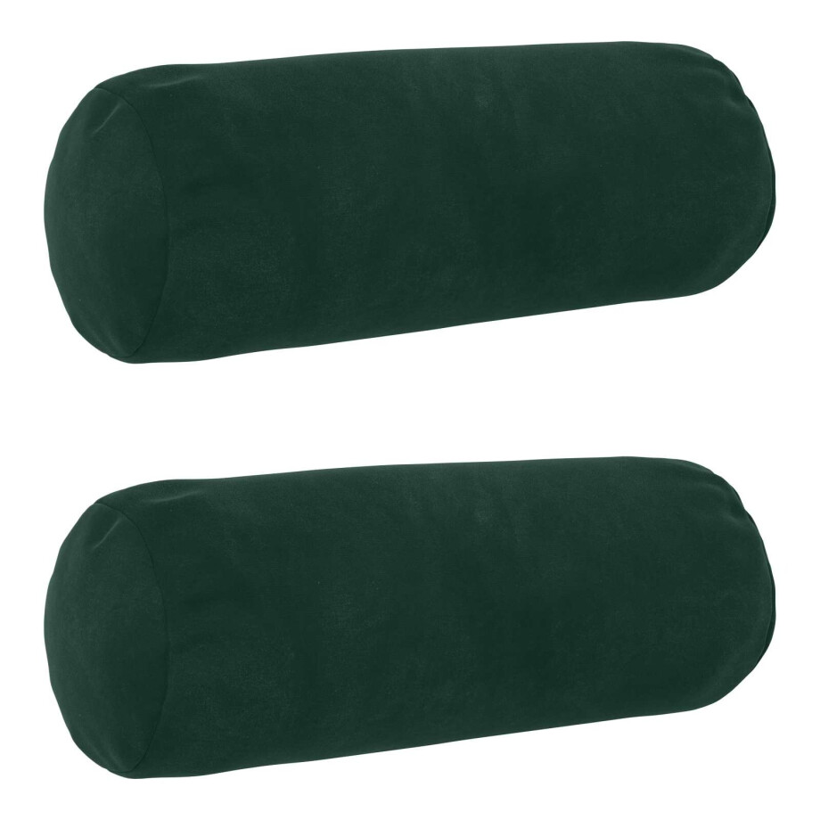vidaXL Kussensloop 2 pcs HEERLEN Donkergroen Ø 15 x 40 cm Fluweel vidaXL Kussensloop 2 pcs HEERLEN Donkergroen Ø 15 x 40 cm Fluweel afbeelding 1