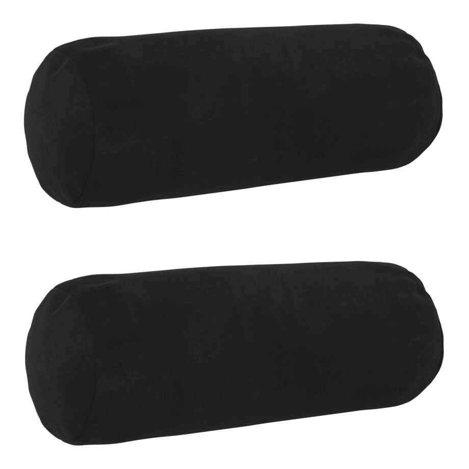 vidaXL Kussensloop 2 pcs HEERLEN Zwart Ø 15 x 40 cm Fluweel vidaXL Kussensloop 2 pcs HEERLEN Zwart Ø 15 x 40 cm Fluweel afbeelding 1