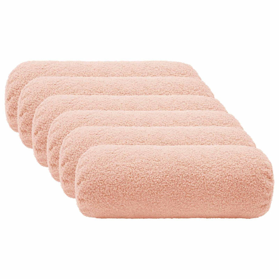 vidaXL Kussensloop 6 pcs HEERLEN Roze Ø 15 x 40 cm Bouclé vidaXL Kussensloop 6 pcs HEERLEN Roze Ø 15 x 40 cm Bouclé afbeelding 1