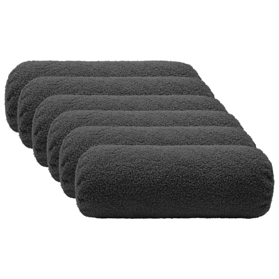 vidaXL Kussensloop 6 pcs HEERLEN Donkergrijs Ø 15 x 40 cm Bouclé vidaXL Kussensloop 6 pcs HEERLEN Donkergrijs Ø 15 x 40 cm Bouclé afbeelding 1
