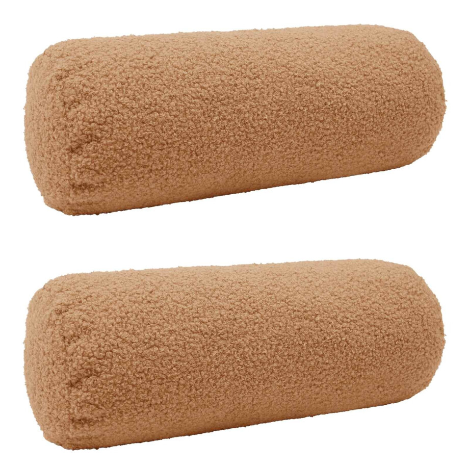 vidaXL Kussensloop 2 pcs HEERLEN Beige Ø 15 x 40 cm Bouclé vidaXL Kussensloop 2 pcs HEERLEN Beige Ø 15 x 40 cm Bouclé afbeelding 1