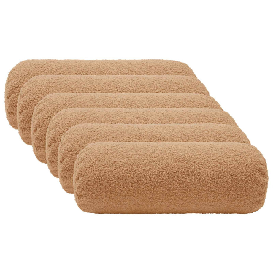 vidaXL Kussensloop 6 pcs HEERLEN Beige Ø 15 x 40 cm Bouclé vidaXL Kussensloop 6 pcs HEERLEN Beige Ø 15 x 40 cm Bouclé afbeelding 1