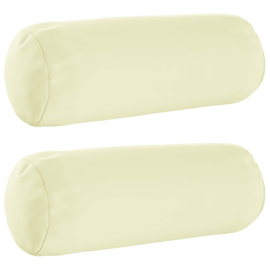 vidaXL Kussensloop 2 pcs HEERLEN Crèmekleurig Ø 15 x 40 cm Polyester vidaXL Kussensloop 2 pcs HEERLEN Crèmekleurig Ø 15 x 40 cm Polyester afbeelding 1