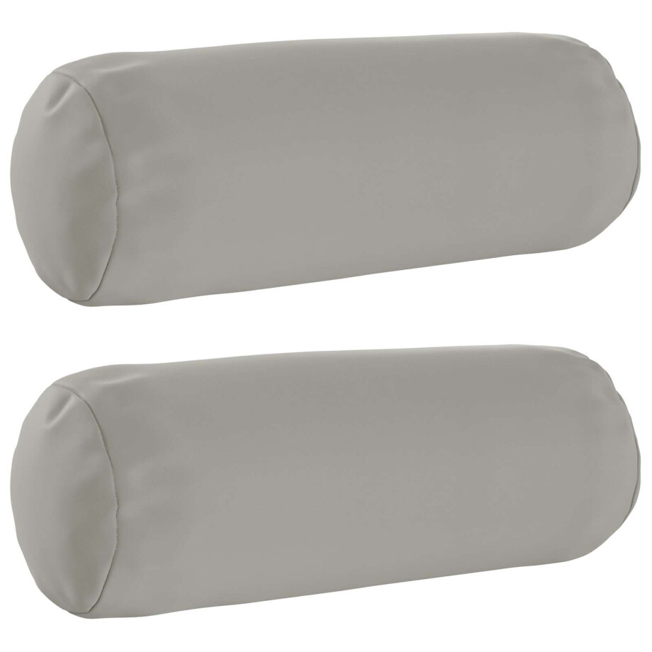 vidaXL Kussensloop 2 pcs HEERLEN Grijs Ø 15 x 40 cm Polyester afbeelding 1