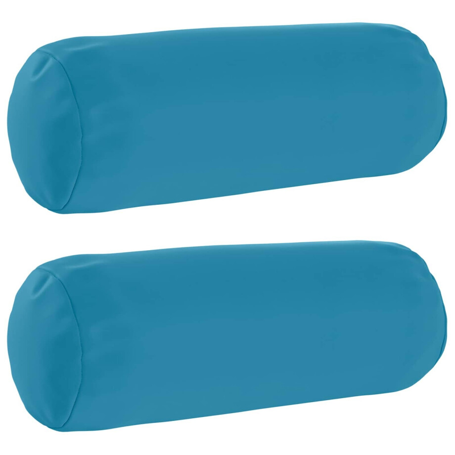 vidaXL Kussensloop 2 pcs HEERLEN Lichtblauw Ø 15 x 40 cm Polyester afbeelding 1