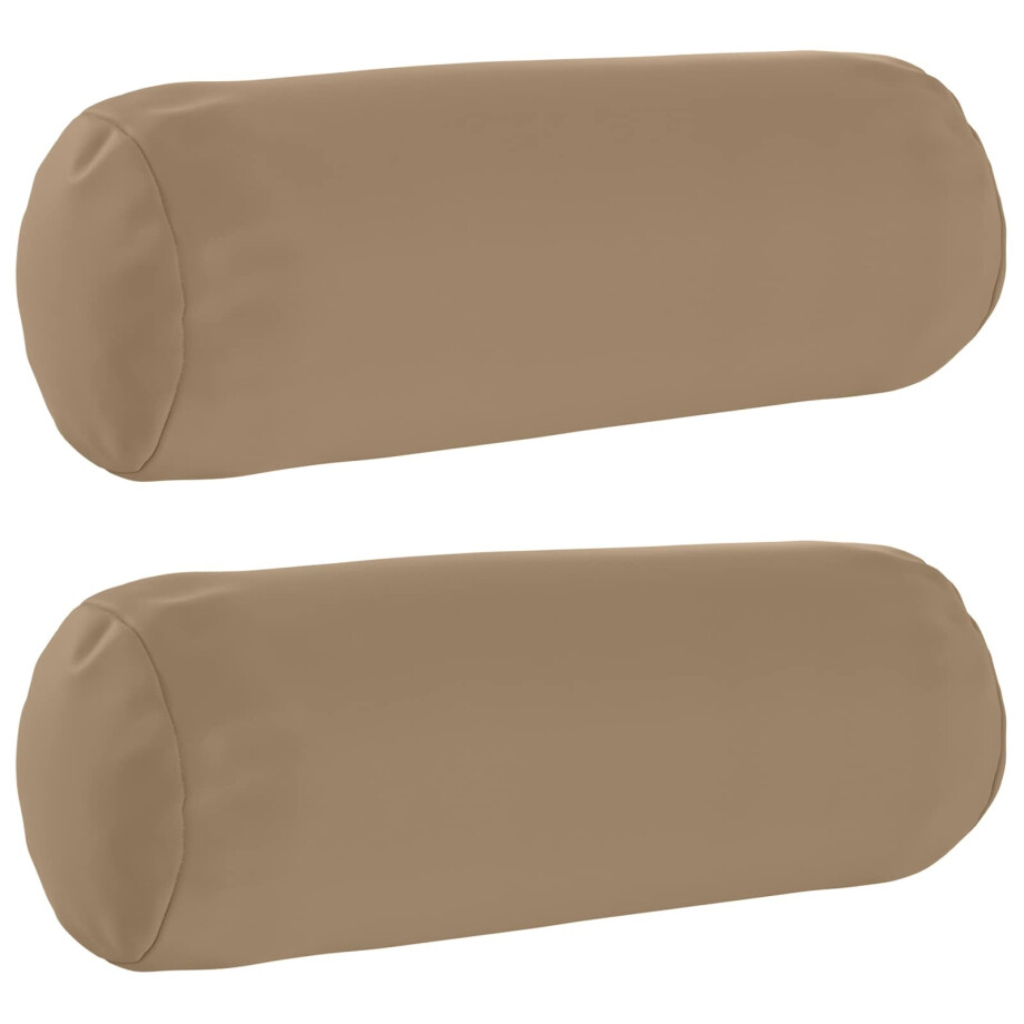 vidaXL Kussensloop 2 st HEERLEN Taupe Ø 15 x 40 cm Polyester vidaXL Kussensloop 2 st HEERLEN Taupe Ø 15 x 40 cm Polyester afbeelding 1