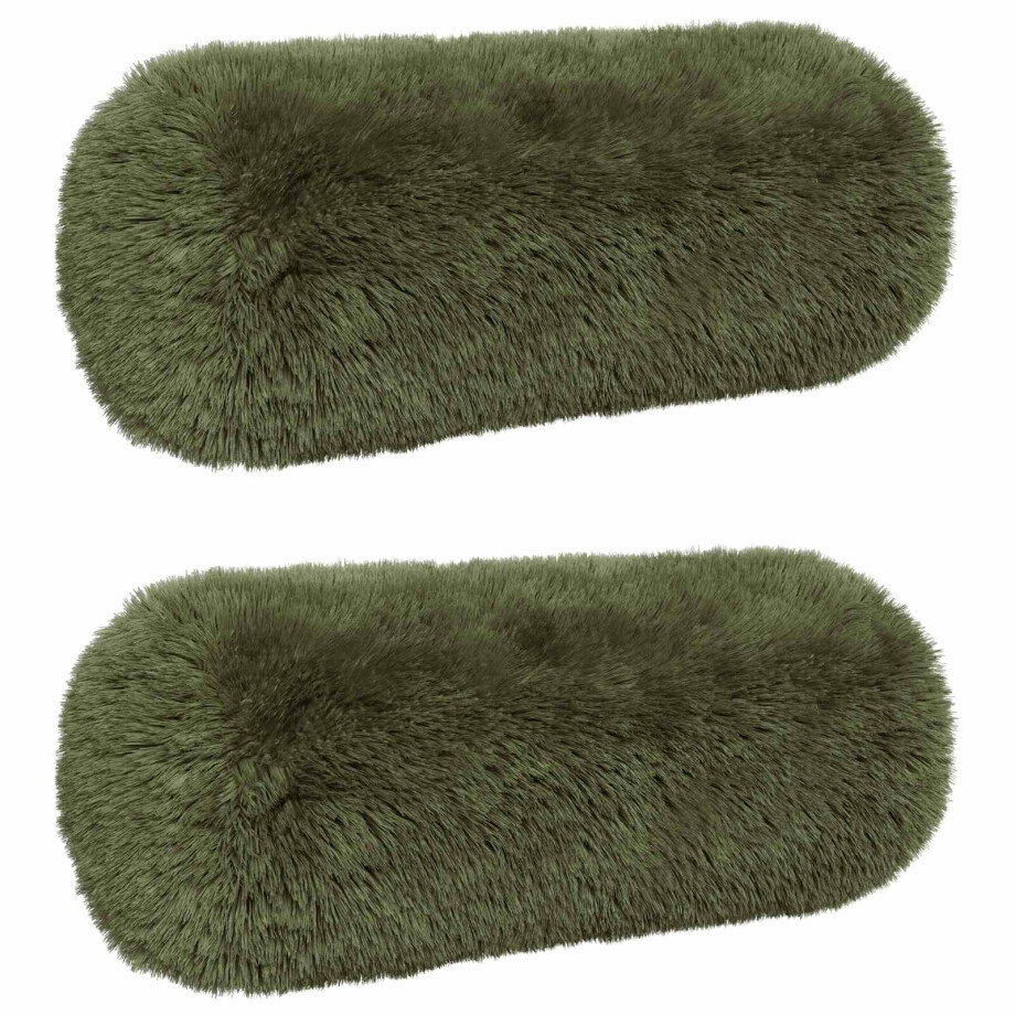 vidaXL Kussensloop 2 pcs HEERLEN Groen Ø 15 x 40 cm PV Fleece vidaXL Kussensloop 2 pcs HEERLEN Groen Ø 15 x 40 cm PV Fleece afbeelding 1