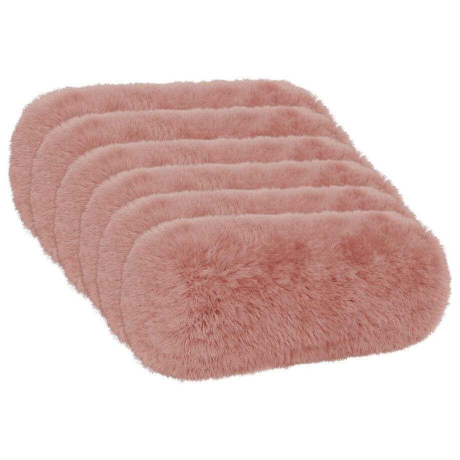 vidaXL Kussensloop 6 pcs HEERLEN Roze Ø 15 x 40 cm PV Fleece vidaXL Kussensloop 6 pcs HEERLEN Roze Ø 15 x 40 cm PV Fleece afbeelding 1