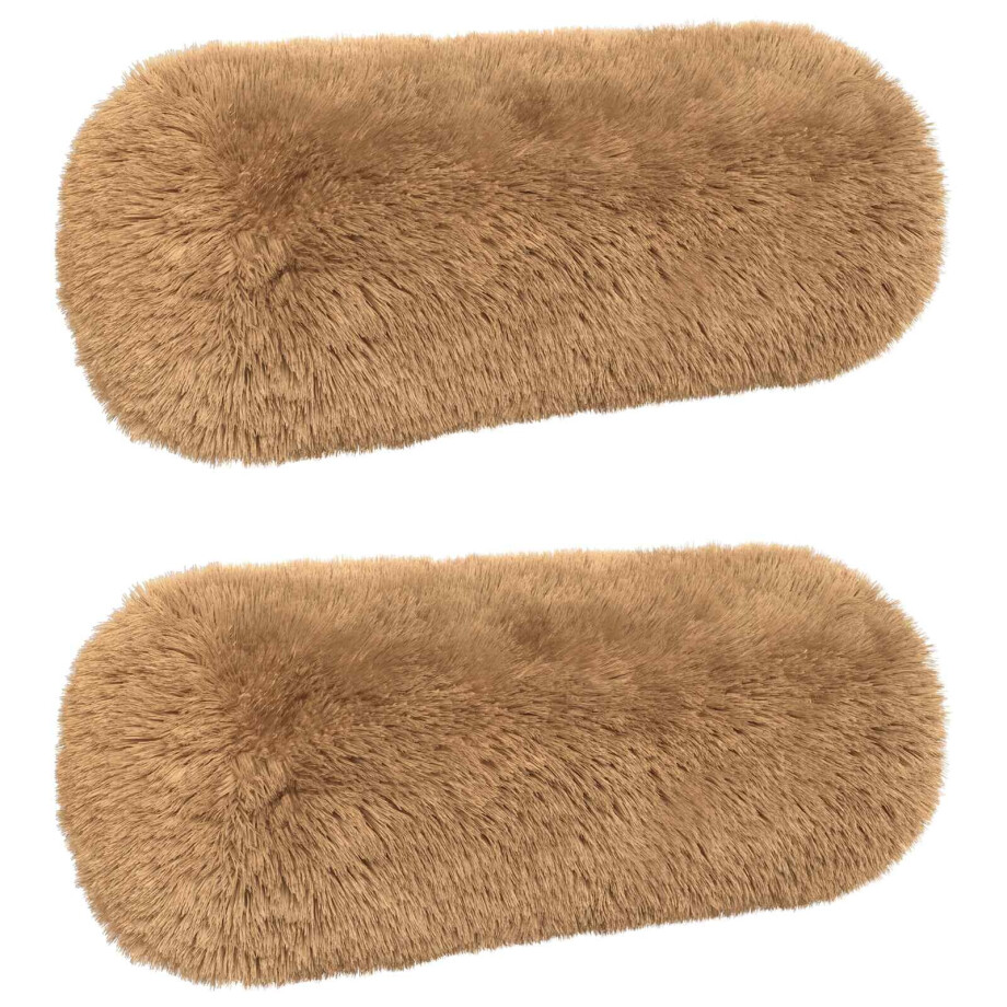 vidaXL Kussensloop 2 pcs HEERLEN Taupe Ø 15 x 40 cm PV Fleece vidaXL Kussensloop 2 pcs HEERLEN Taupe Ø 15 x 40 cm PV Fleece afbeelding 1