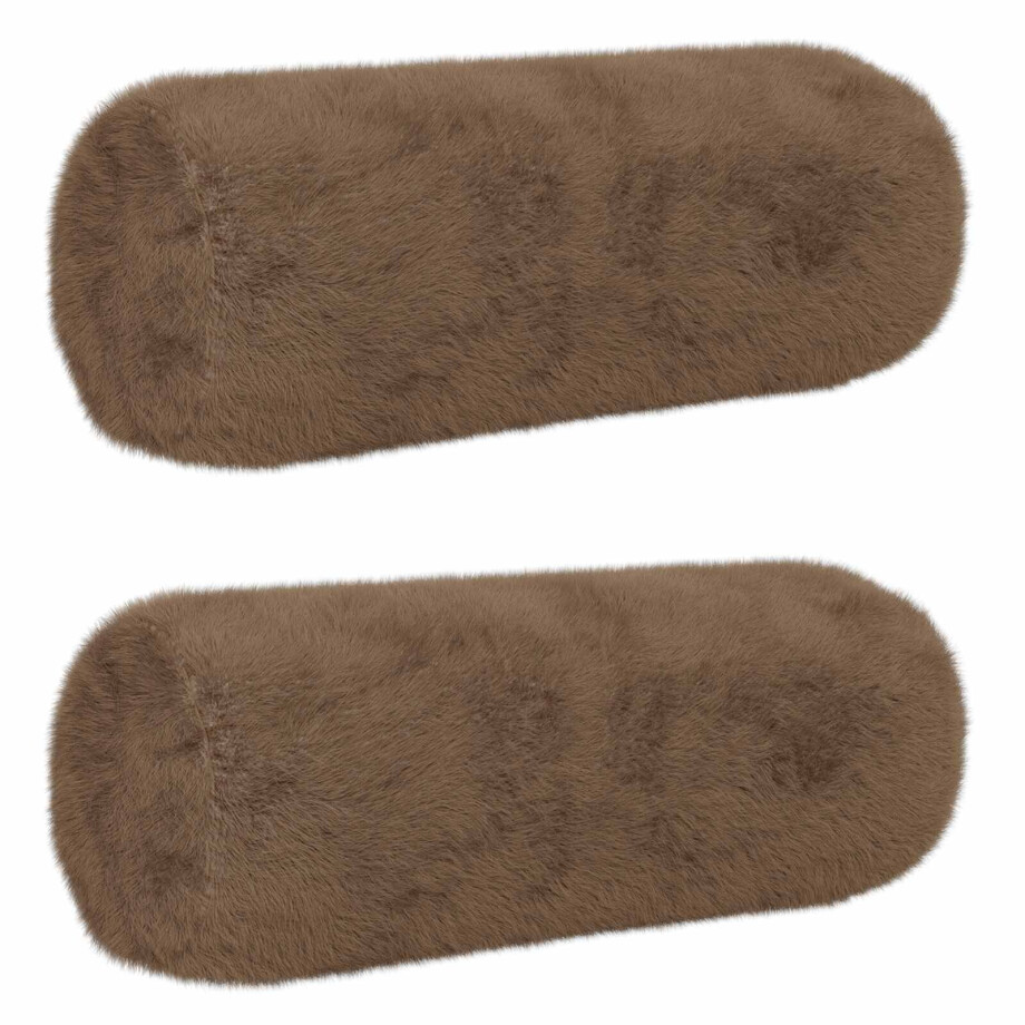 vidaXL Kussensloop 2 st HEERLEN Licht Bruin Ø 15 x 40 cm vidaXL Kussensloop 2 st HEERLEN Licht Bruin Ø 15 x 40 cm afbeelding 1