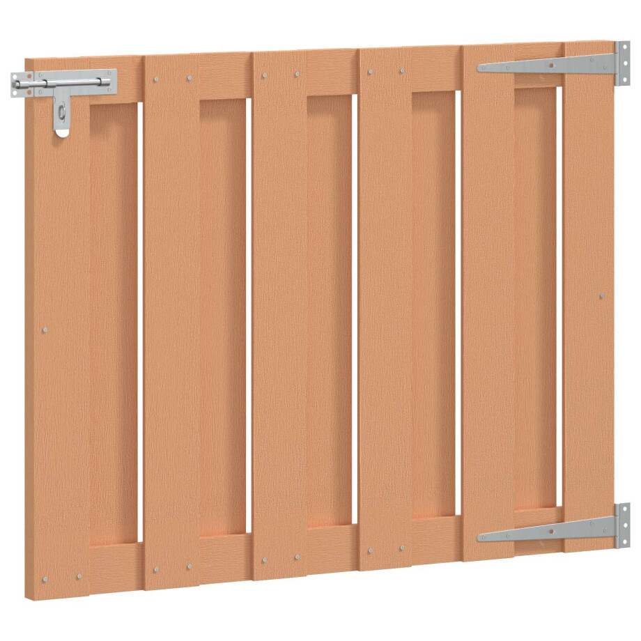 vidaXL Tuinpoort 100 x 80 cm WPC en Aluminium Bruin afbeelding 1