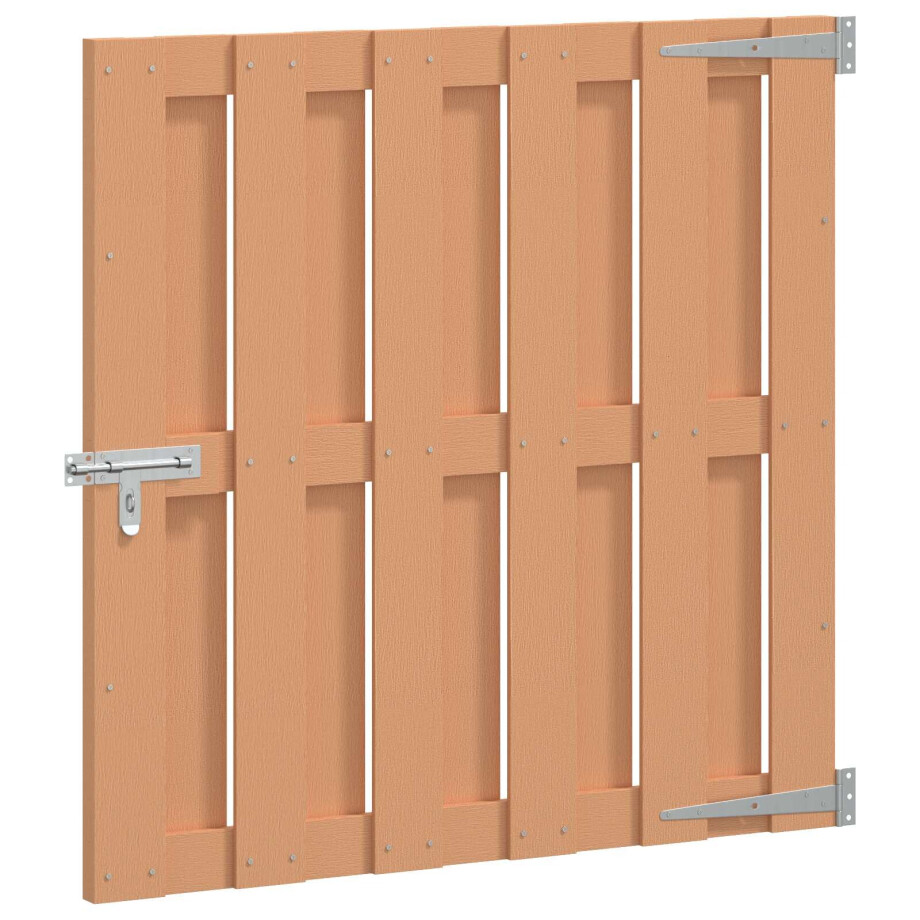 vidaXL Tuinpoort 100 x 100 cm WPC en Aluminium Bruin afbeelding 1