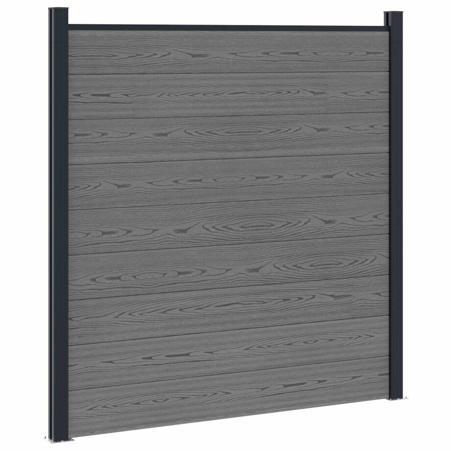 vidaXL Hekpaneel WPC en Aluminium Grijs vidaXL Hekpaneel WPC en Aluminium Grijs afbeelding 1