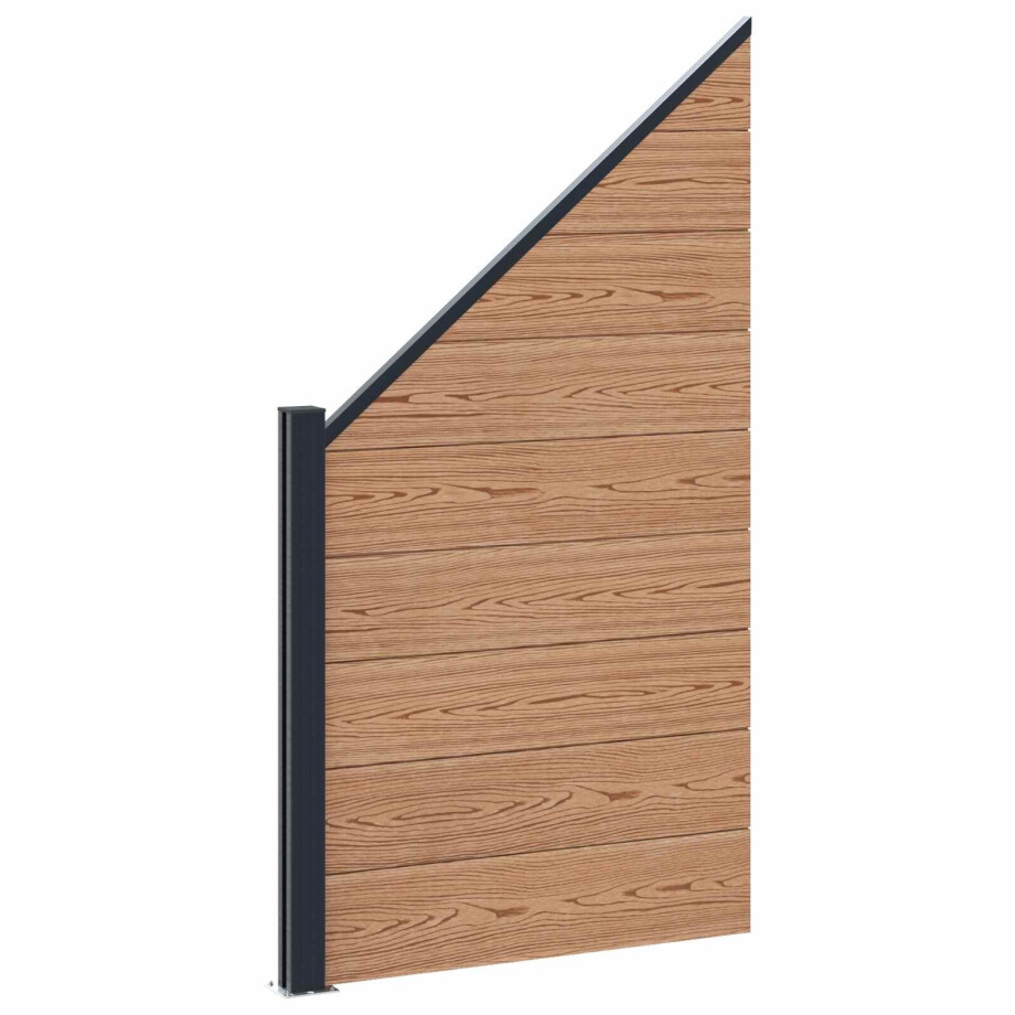 vidaXL Hekpaneel WPC en Aluminium Bruin vidaXL Hekpaneel WPC en Aluminium Bruin afbeelding 1