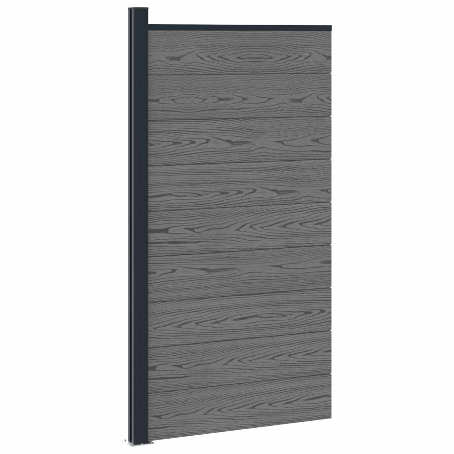 vidaXL Hekpaneel WPC en Aluminium Grijs vidaXL Hekpaneel WPC en Aluminium Grijs afbeelding 1