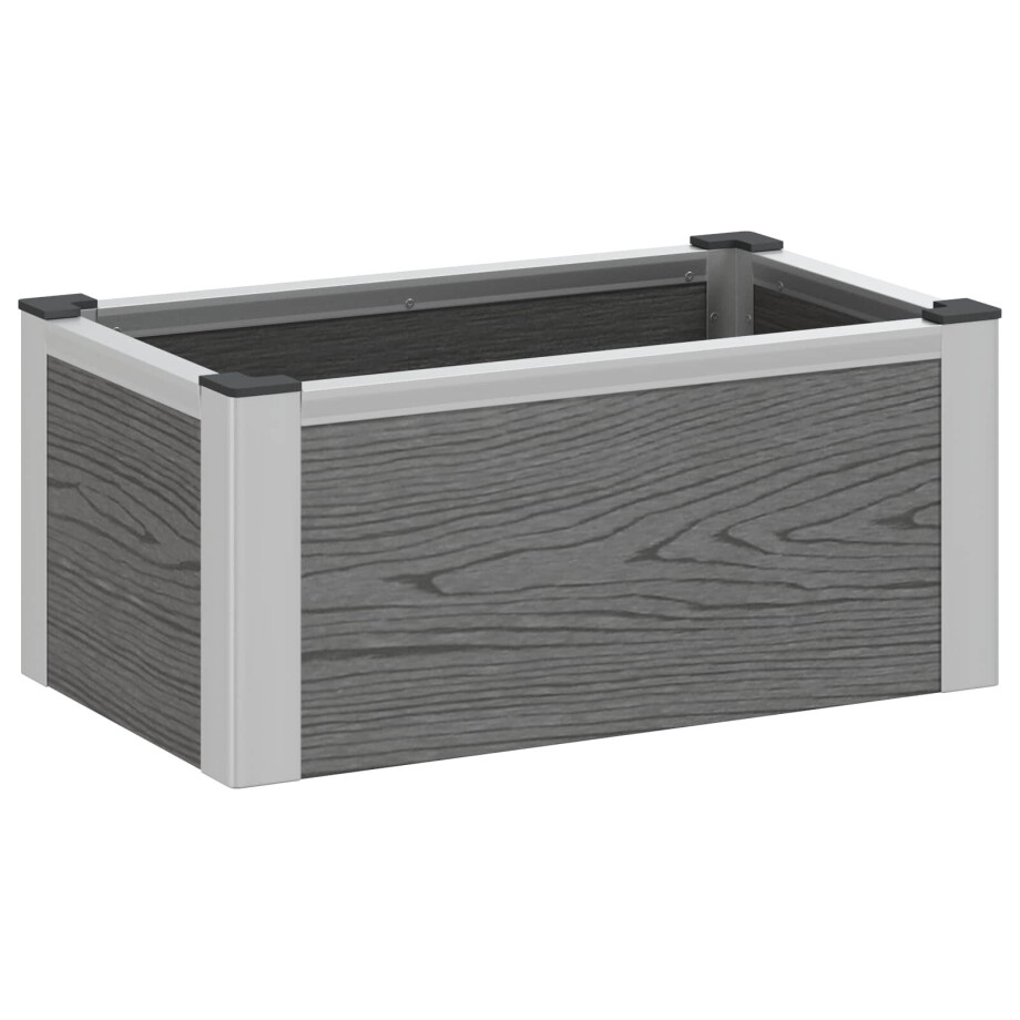 vidaXL Verhoogde plantenbak Grijs 50 x 30 x 22 cm WPC en Aluminium vidaXL Verhoogde plantenbak Grijs 50 x 30 x 22 cm WPC en Aluminium afbeelding 1