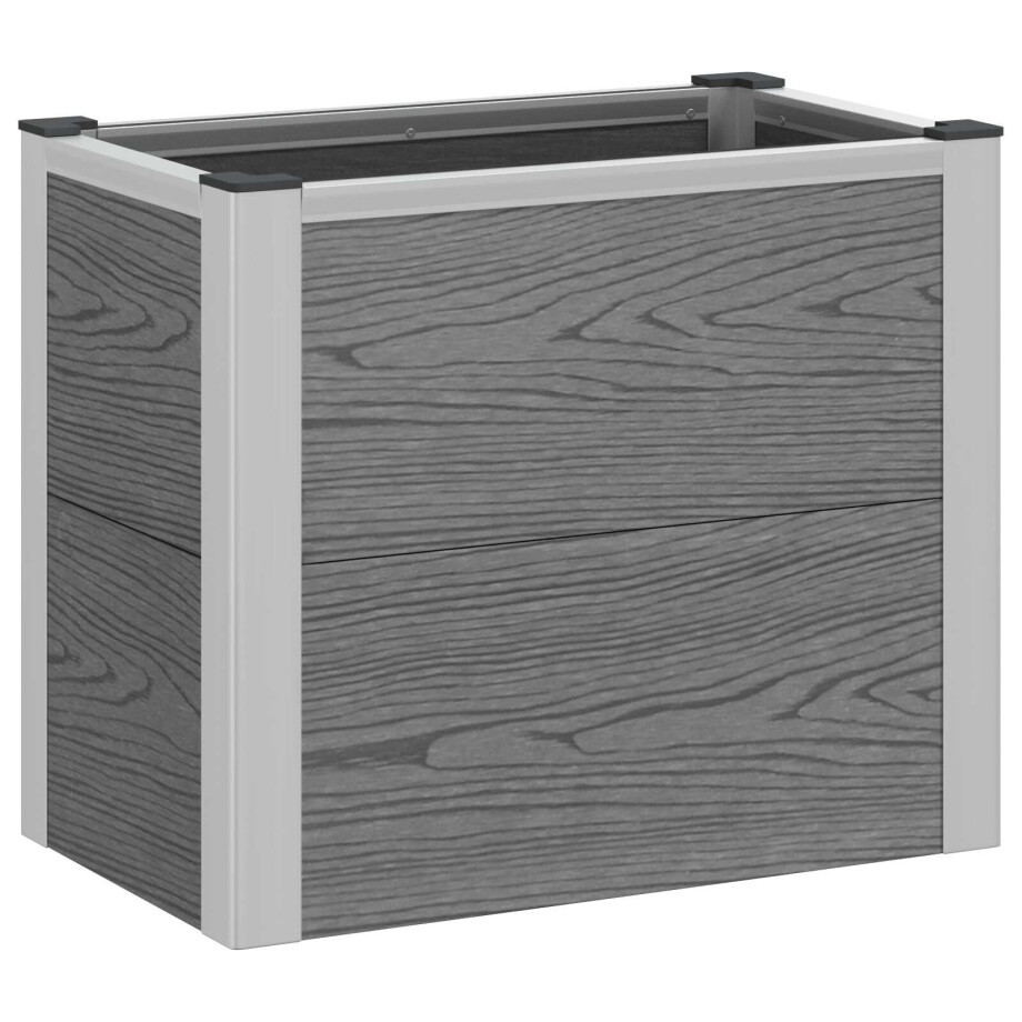 vidaXL Verhoogde plantenbak Grijs 50 x 30 x 22 cm WPC en Aluminium vidaXL Verhoogde plantenbak Grijs 50 x 30 x 22 cm WPC en Aluminium afbeelding 1